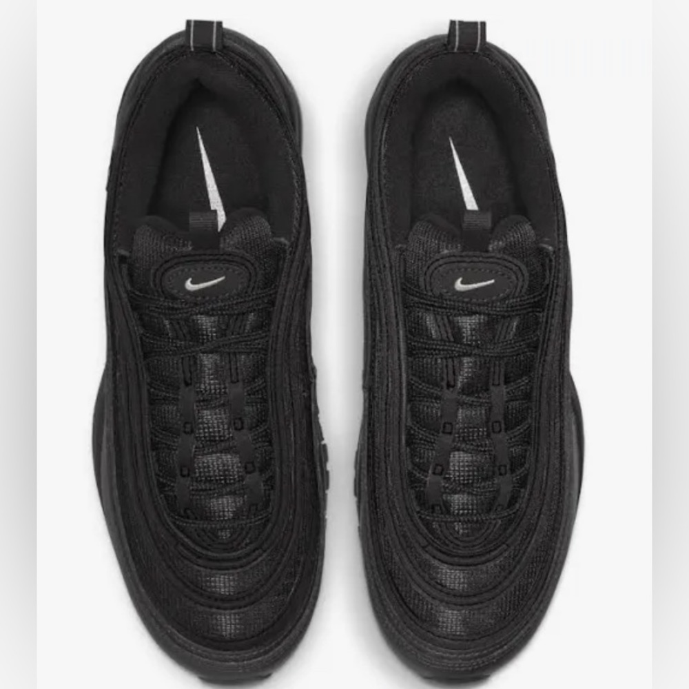 Womens Nike Air Max 97 Black Metallic Silver - Picture 2 of 8